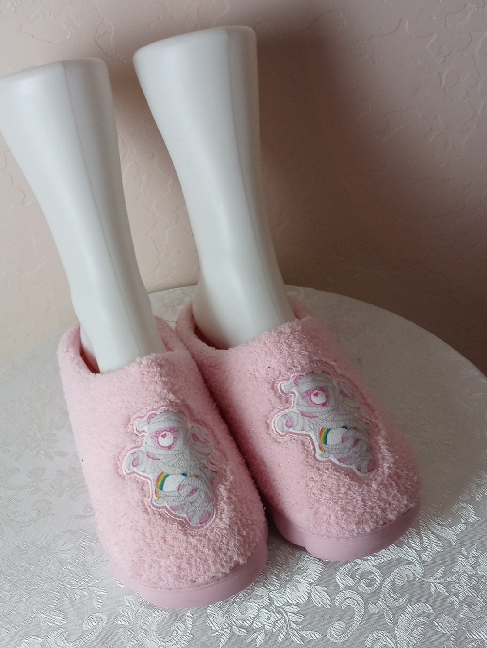 Care Bears Pink Bear Halloween Embroidered Cozy Slippers